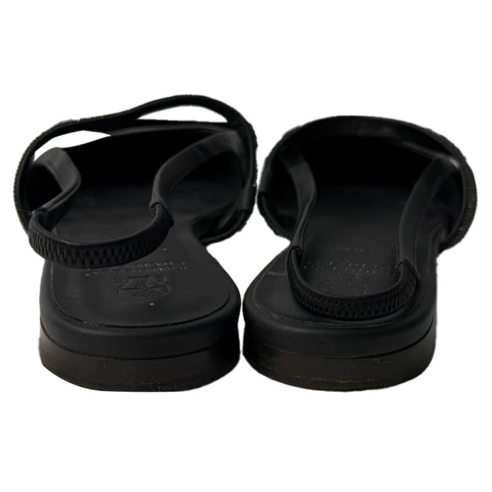 Brunello Cucinelli Embellished Cutout Slingback Ballet Flats in Black Leather - Picture 3 of 11